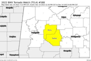 Only Two Counties Remain in Original Tornado Watch; Continues Until 8 pm