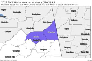 Winter Weather Advisory Issued for Cherokee, Etowah Co. Until 9 pm Tonight