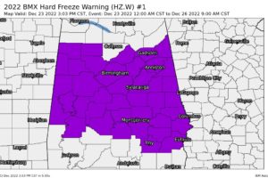 Hard Freeze Warning Extended in Time Until 9 am Monday Morning