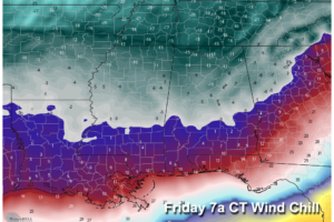 Light Rain At Times Today; Bitterly Cold Arctic Air Arrives Friday