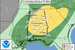 Strong Storms Return To Alabama Tomorrow; Much Colder Friday