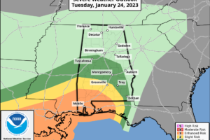 Wind/Rain/Storms For Alabama Tonight