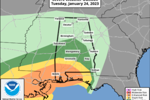 Wind, Rain, Storms Move Into Alabama Late Tomorrow Night