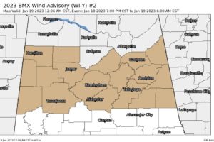 A Brief Weather Check at Midnight; Wind Advisory Extended Southward