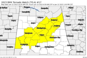 Tornado Watch Update: A Few More Counties Removed from 1st Watch