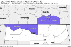 Winter Weather Advisory — Lauderdale & Limestone Co. Until 9 am Wednesday