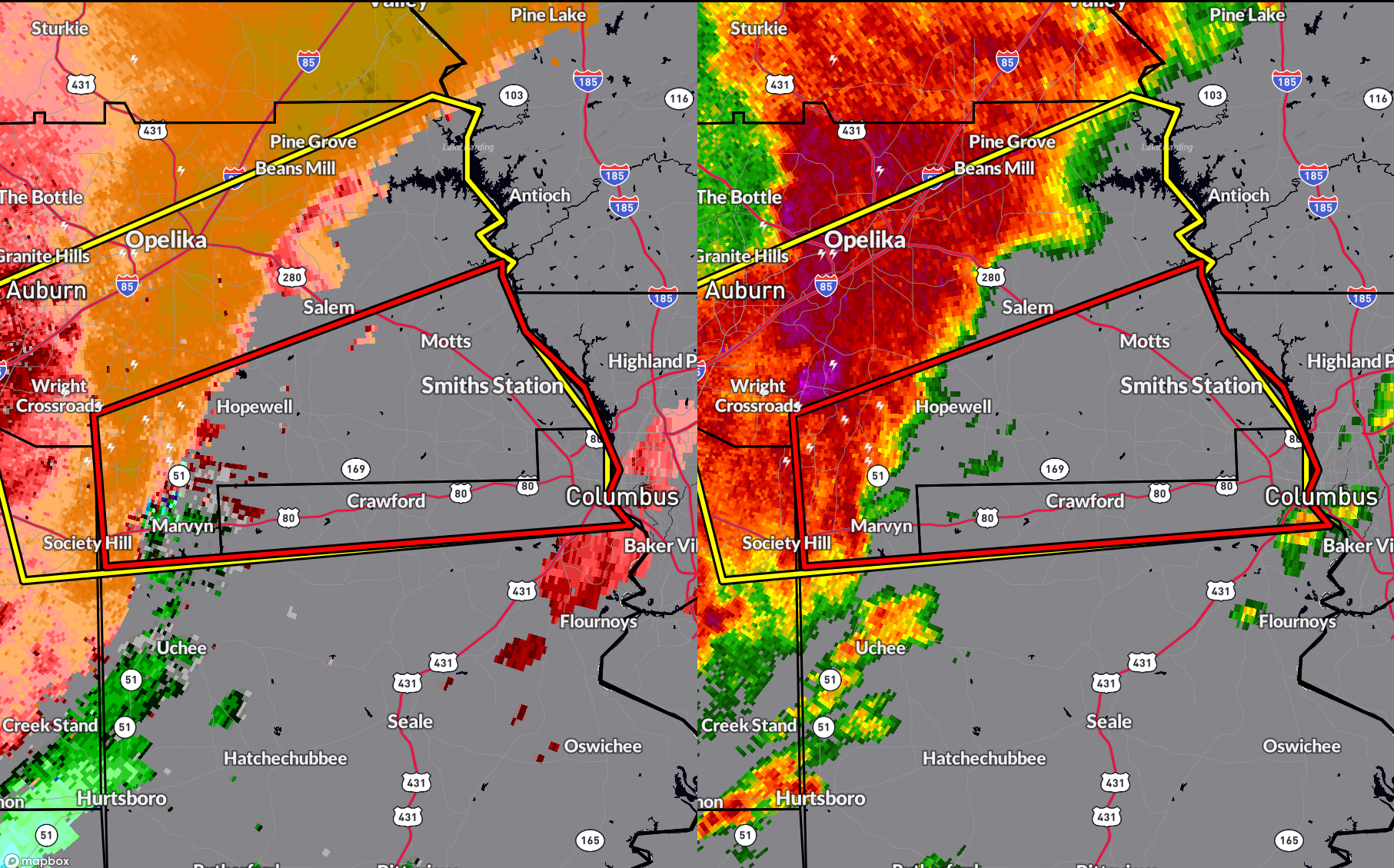 CANCELLED — Tornado Warning for Portions of Lee, Russell Co. Until 5 am |  The Alabama Weather Blog - Mobile