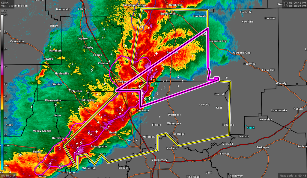 Severe TStorm Warning Parts of Autauga, Coosa, Elmore Co. Until 2 pm