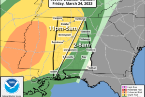 Severe Storms Likely Across Alabama Late Friday Night