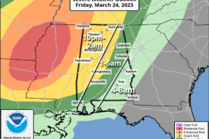 Severe Storms Likely Across Alabama Late Tonight