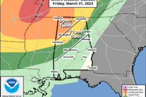 Severe Storms Possible Late Tomorrow Night Across Alabama
