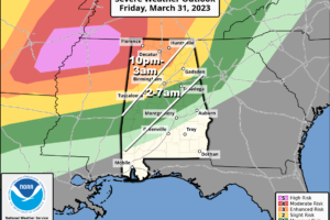 Severe Storms Move Into North Alabama Tonight
