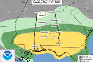 New Day One Outlook from SPC; Watching Strong Storms Across Coosa/Tallapoosa Counties