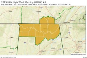A High Wind Warning & a Wind Advisory Issued Across the Area for Friday