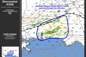 Mesoscale Discussion 358 — Severe Storms Remain Possible Through Late Afternoon