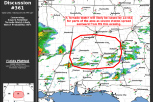 Mesoscale Discussion 361 — New Tornado Watch Coming Soon