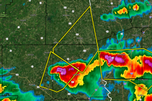 Severe T-Storm Warning — Parts of Chambers, Randolph  Co. Until 8 pm