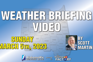 Sunday Weather Briefing – A Nice Sunday; Rain Chances Start Increasing on Tuesday