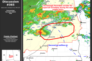 Tornado Potential Increasing for South Central Alabama