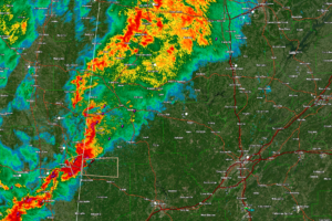 Storms Marching Eastward at 6:35 p.m.