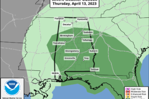 Showers Tomorrow; A Few Strong Storms Possible