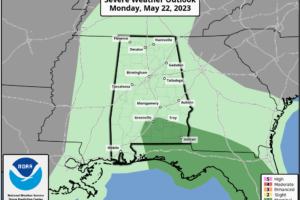 Showers Return To Alabama Today; Strong Storms For The Southeast Counties