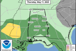 Strong Storms Approaching West Alabama