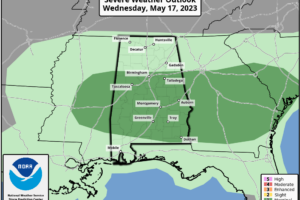 Showers/Storms Fire Up Again Today Across Alabama