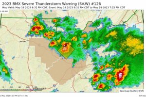 Severe T-Storm Warning for Blount, Jefferson, Walker Co. Until 7:15 pm