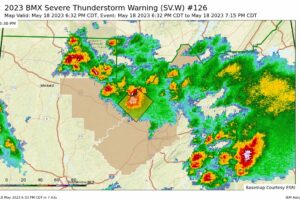 Severe T-Storm Warning for Blount, Jefferson, Walker Co. Until 7:15 pm