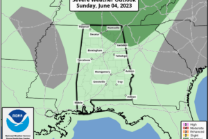 The Midday Report — Scattered Storms Possible; SPC Shrinks Marginal Risk Area for the State