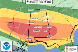 Multiple Rounds Of Severe Storms Likely Across Alabama Today
