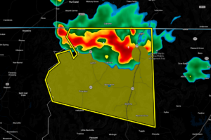 Severe T-Storm Warning for Parts of Jackson Co. Until 5:45 pm