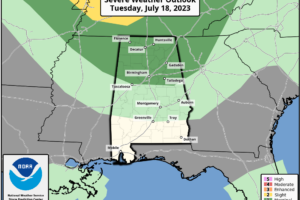 Another Hot, Hazy Day; A Few Storms For North Alabama This Evening