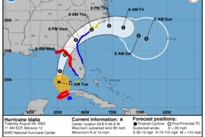 10 a.m. Look at Idalia:  Hurricane is Intensifying