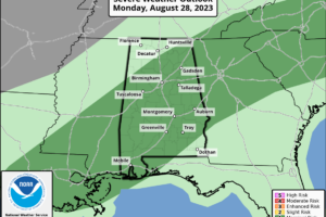 Midday Nowcast: Lower Heat Levels, Higher Rain Chances