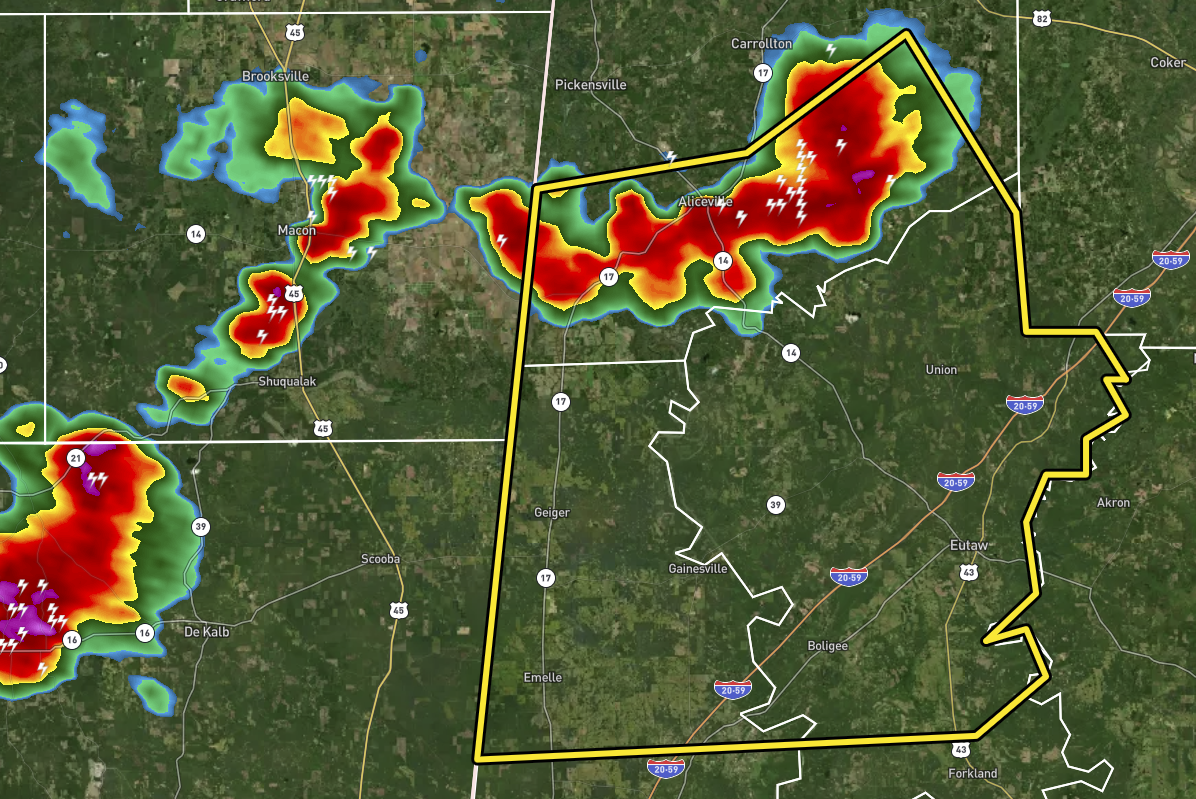 EXPIRED Severe TStorm Warning for Parts of Greene, Pickens, Sumter