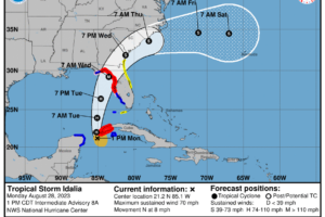 A Few Strong Storms Around Through Tomorrow; Eyes On Idalia