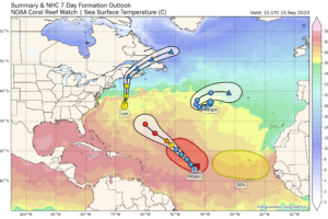 Tropical Depression 15 Forms…The Latest on Margot, and Lee’s Impacts on New England