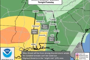 Strong/Severe Storms Possible Tonight/Early Tomorrow