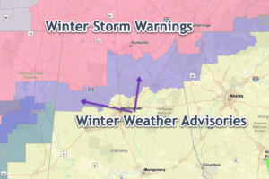 Quick Morning Update: Watch Upgraded to Winter Storm Warning, Winter Weather Advisories