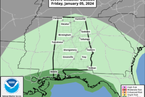 Rain Tonight; A Few Strong Storms Near The Gulf Coast