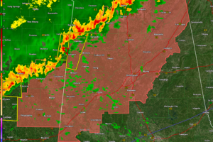 Severe Thunderstorm Watch for North Alabama: Tornado Warning for Monroe County, MS