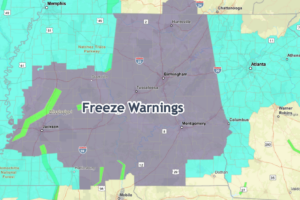 Freeze Warnings for Monday Night/Early Tuesday Morning