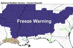 Freeze Warning For Most Of Alabama Tonight