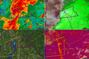 Rotation Intensifying: Tornado Approaching I-65 just south of Exit 205 Between Clanton and Cooper