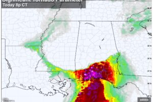 Windy, Wet, Stormy Weather For Alabama Through Tonight