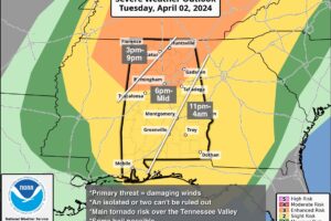 Severe Storms Possible Across Alabama Late This Afternoon/Tonight