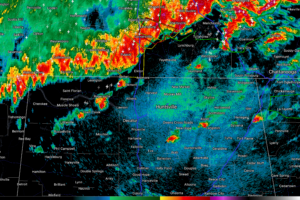 Line of Storms Pushing Southward