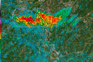 Strong Storm Develops over SW Jefferson County